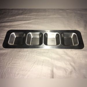 4 compartment cocktail serving tray Stainless Steel AMCO